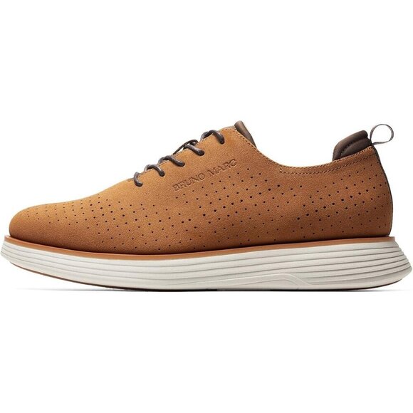 Bruno Marc Men\'s Faux Leather Brown Fashion Sneakers Oxfords Casual Shoes main image 6